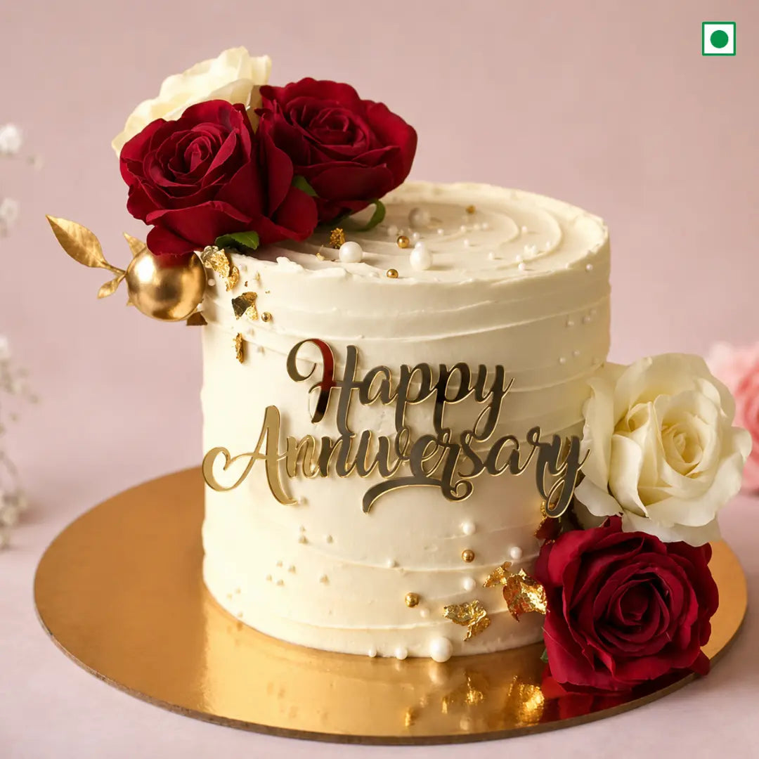 Rose Anniversary Elegance Cake