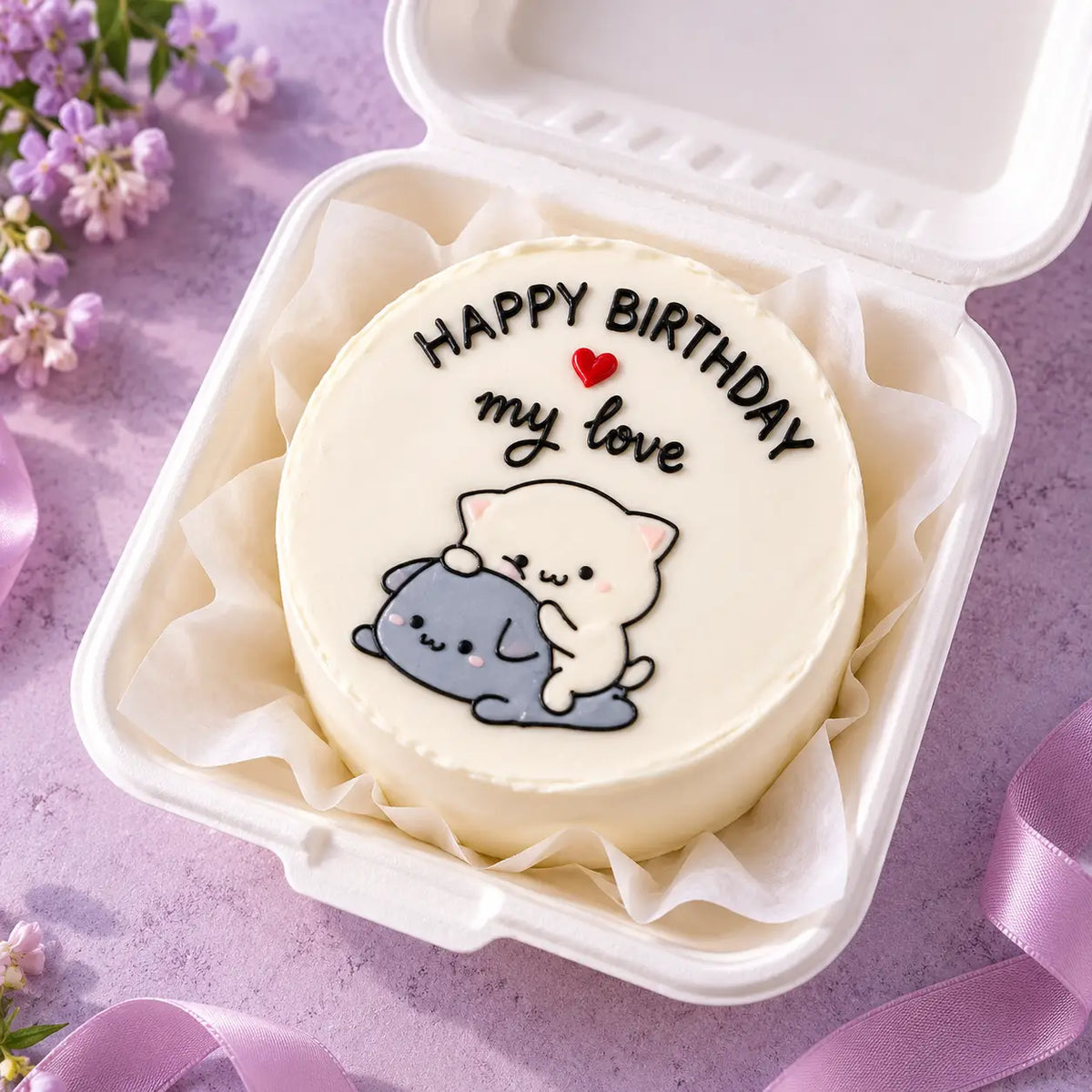 Cute Love Bears Bento Cake