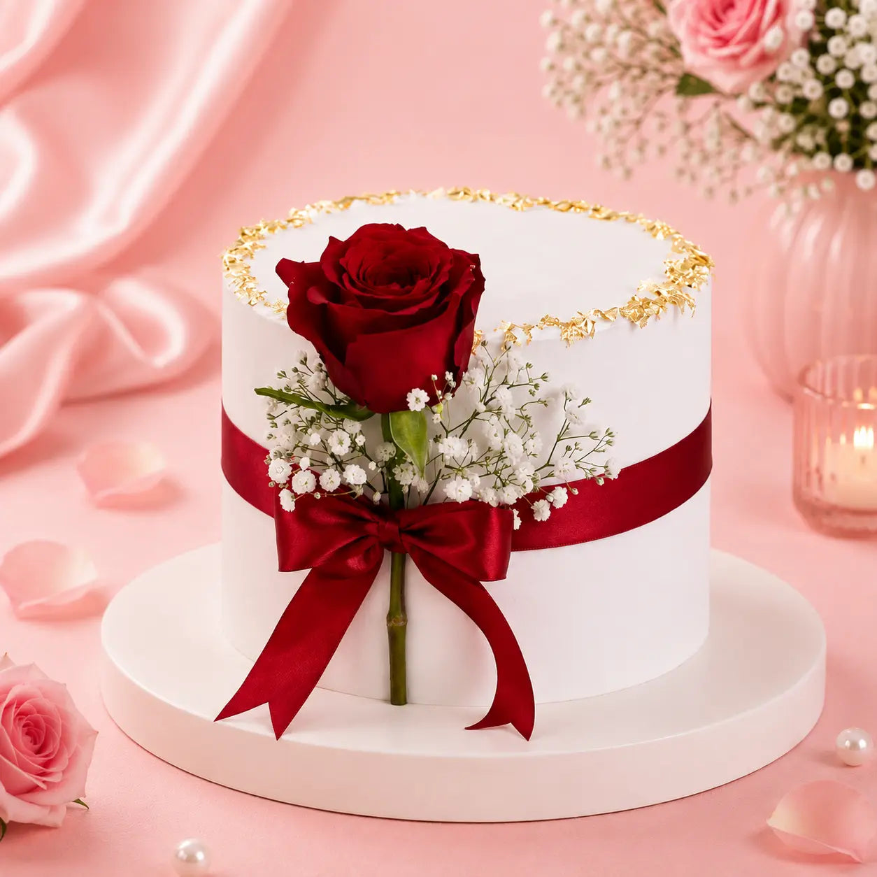 Crimson Rose Promise Cake