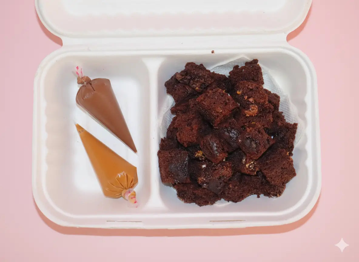 Chocolate Brownie with DIY Chocolate Piping Bags - The Perfect Gift for Lovers (300g)