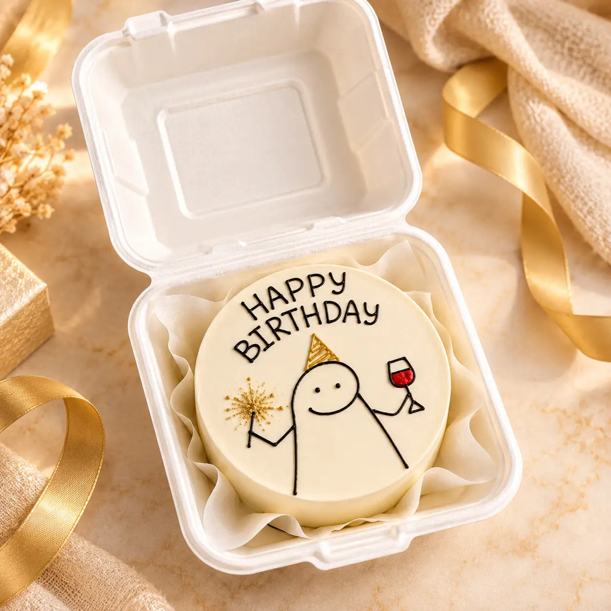 Birthday Cheers Bento Cake