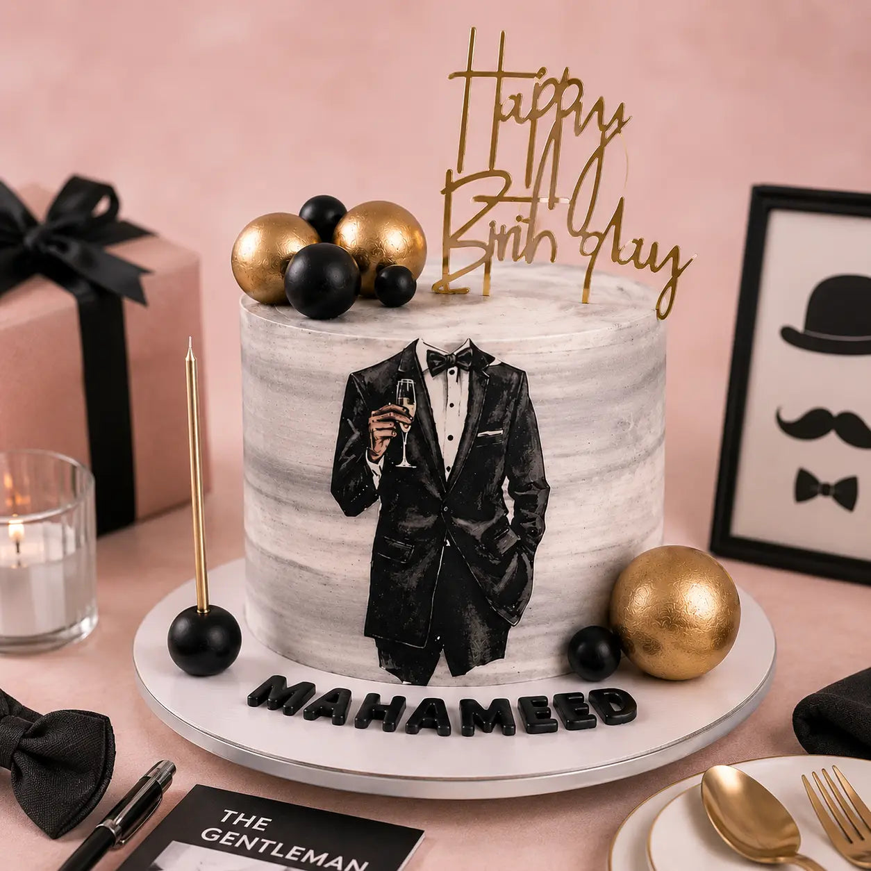 Gentleman Husband Birthday Cake