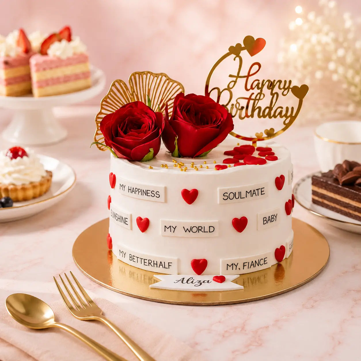 Soulmate Rose Birthday Cake