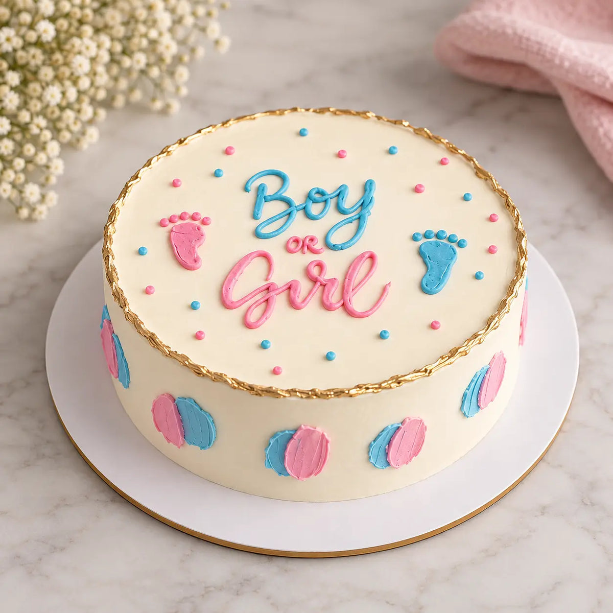 Boy or Girl Baby Shower Cake
