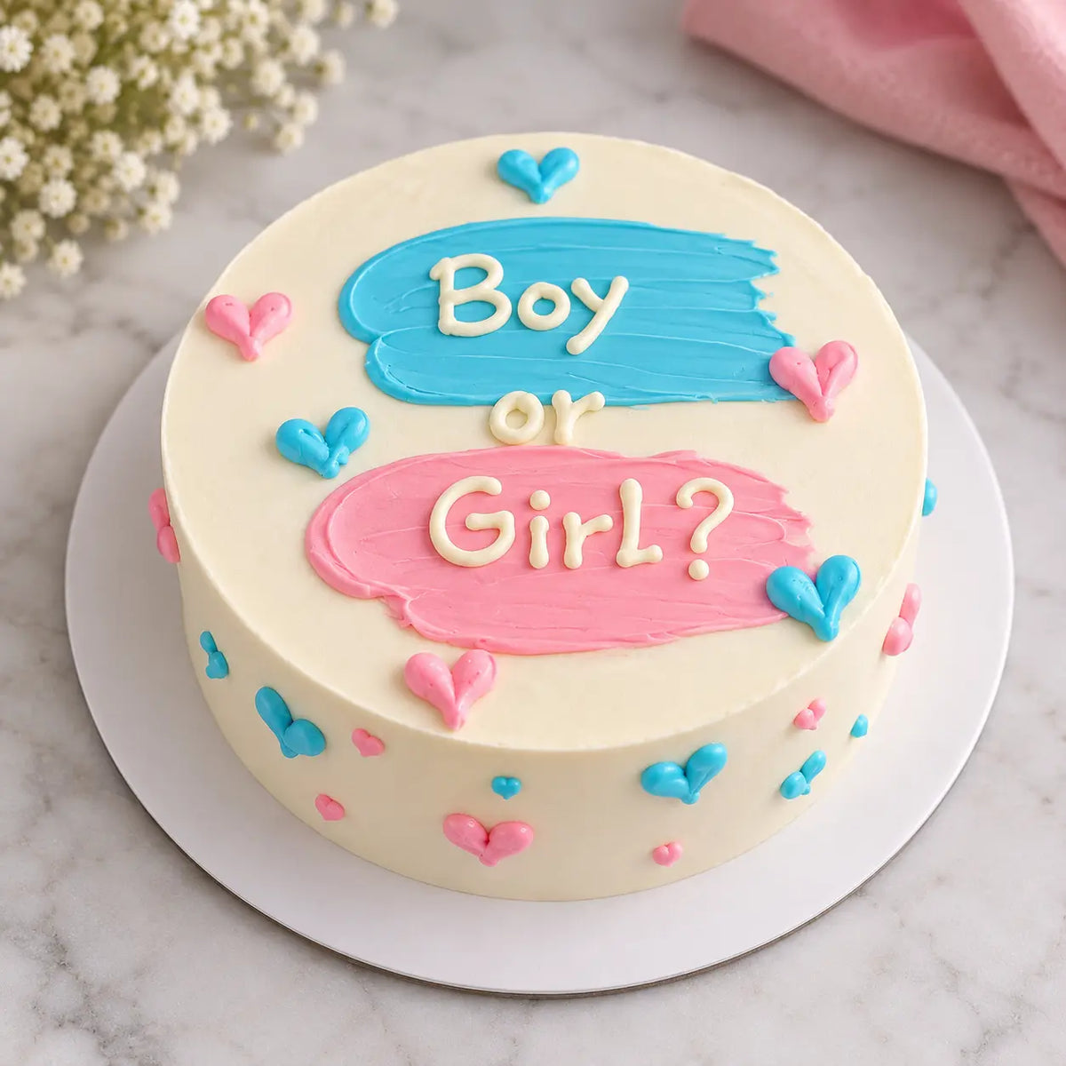 Boy or Girl Question Cake