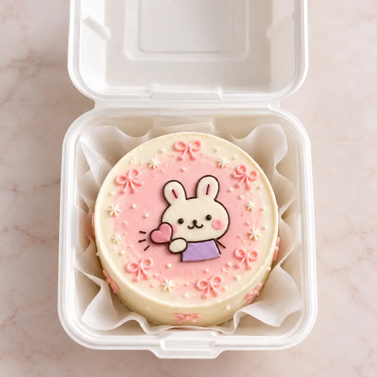 Pink Bunny Baby Bento Cake