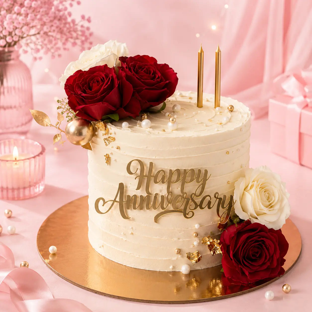 Promise Rose Anniversary Cake