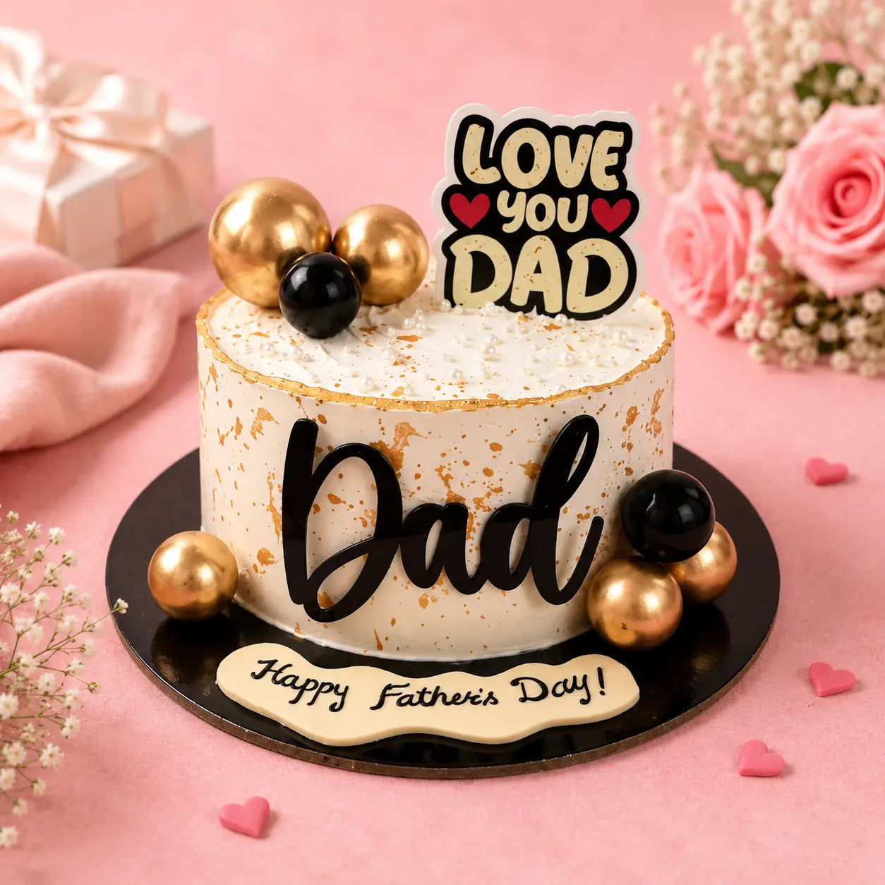 Love You Dad Celebration Cake