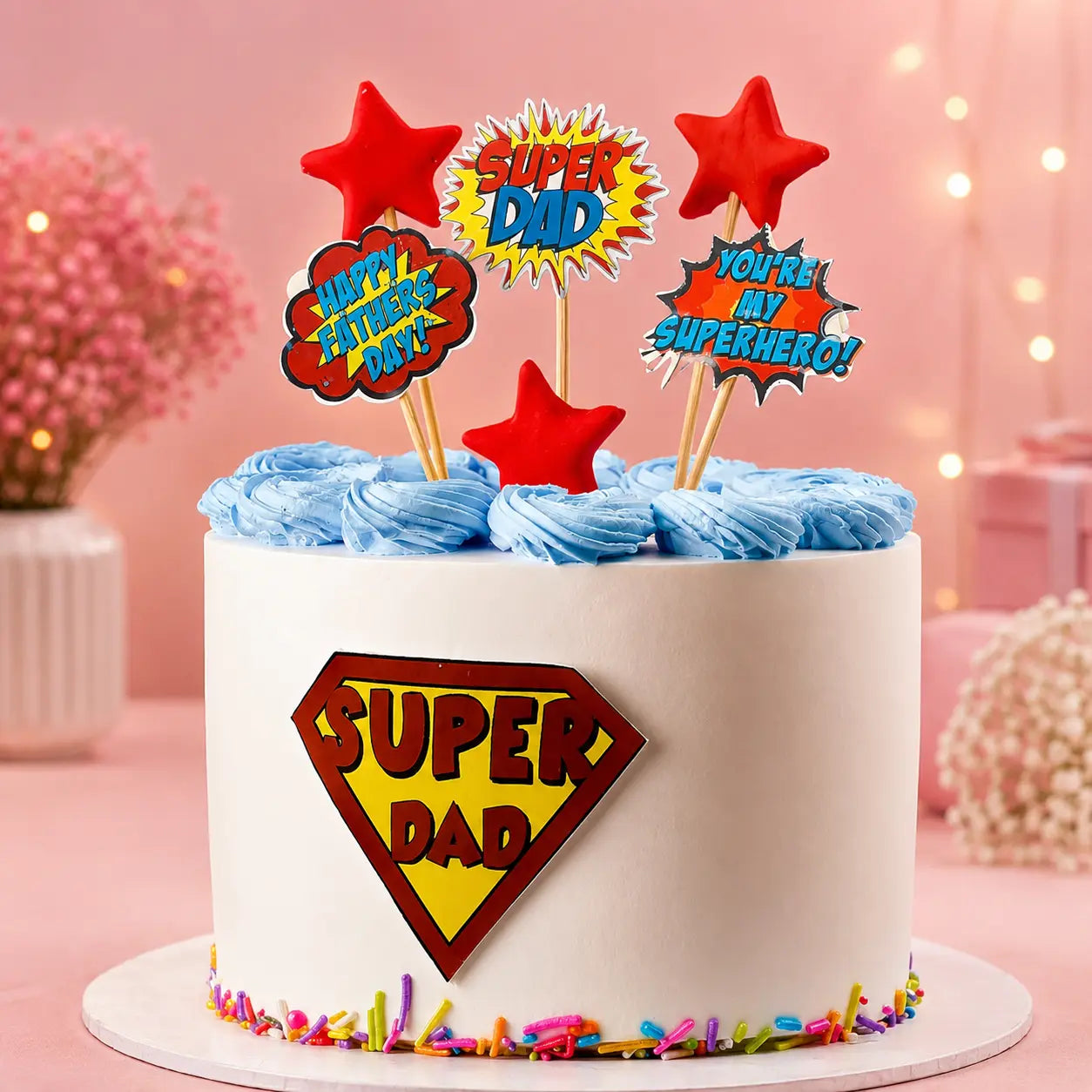 Super Dad Hero Cake