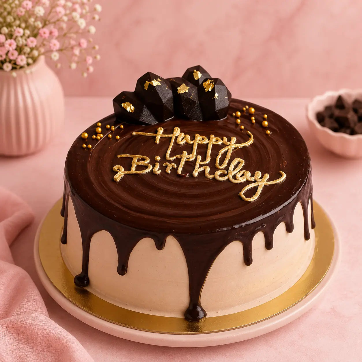 Midnight Truffle Drip Cake