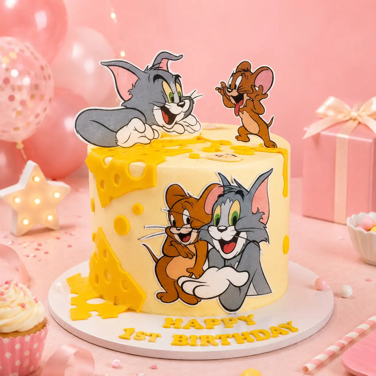 Tom & Jerry Fun Birthday Cake