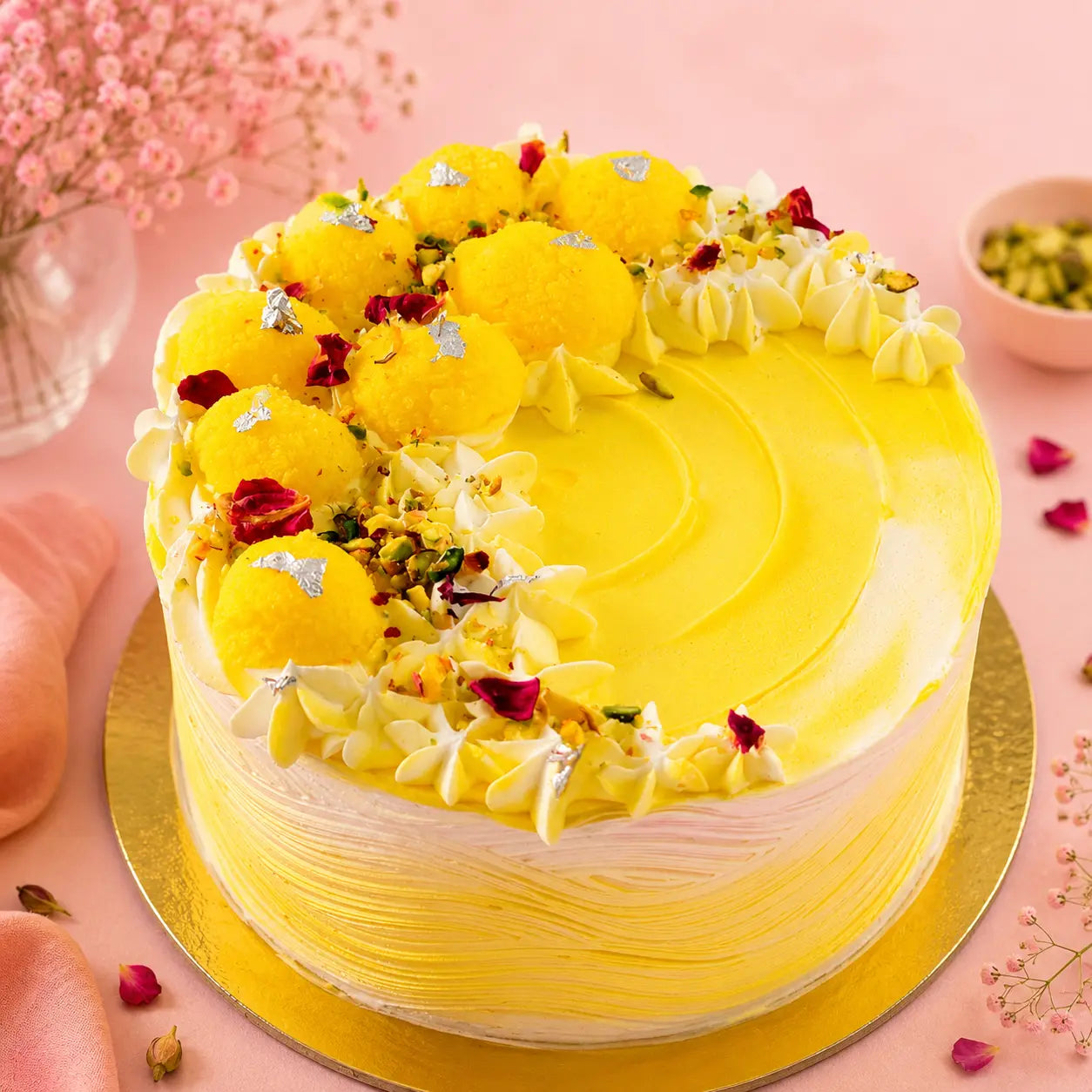 Royal Rasmalai Ladoo Cake