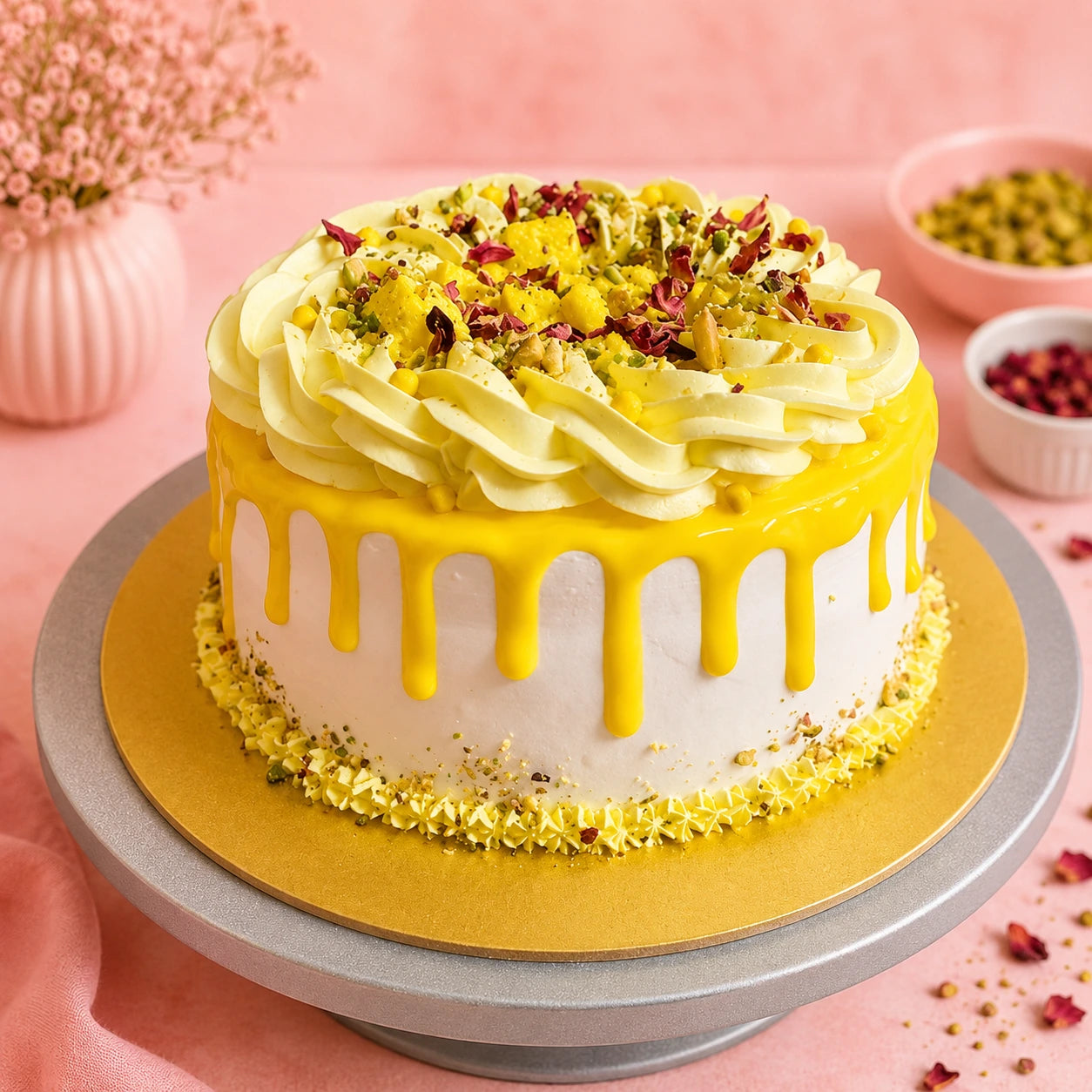 Rasmalai Drip Cake