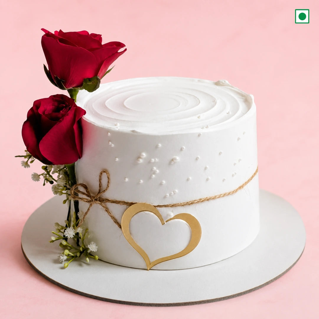Heart Rose Elegance Cake