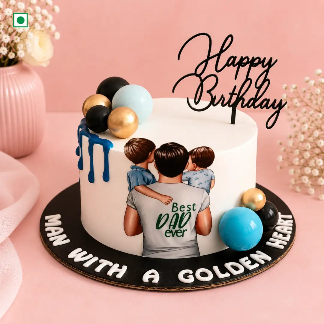 Golden Hero Dad Cake