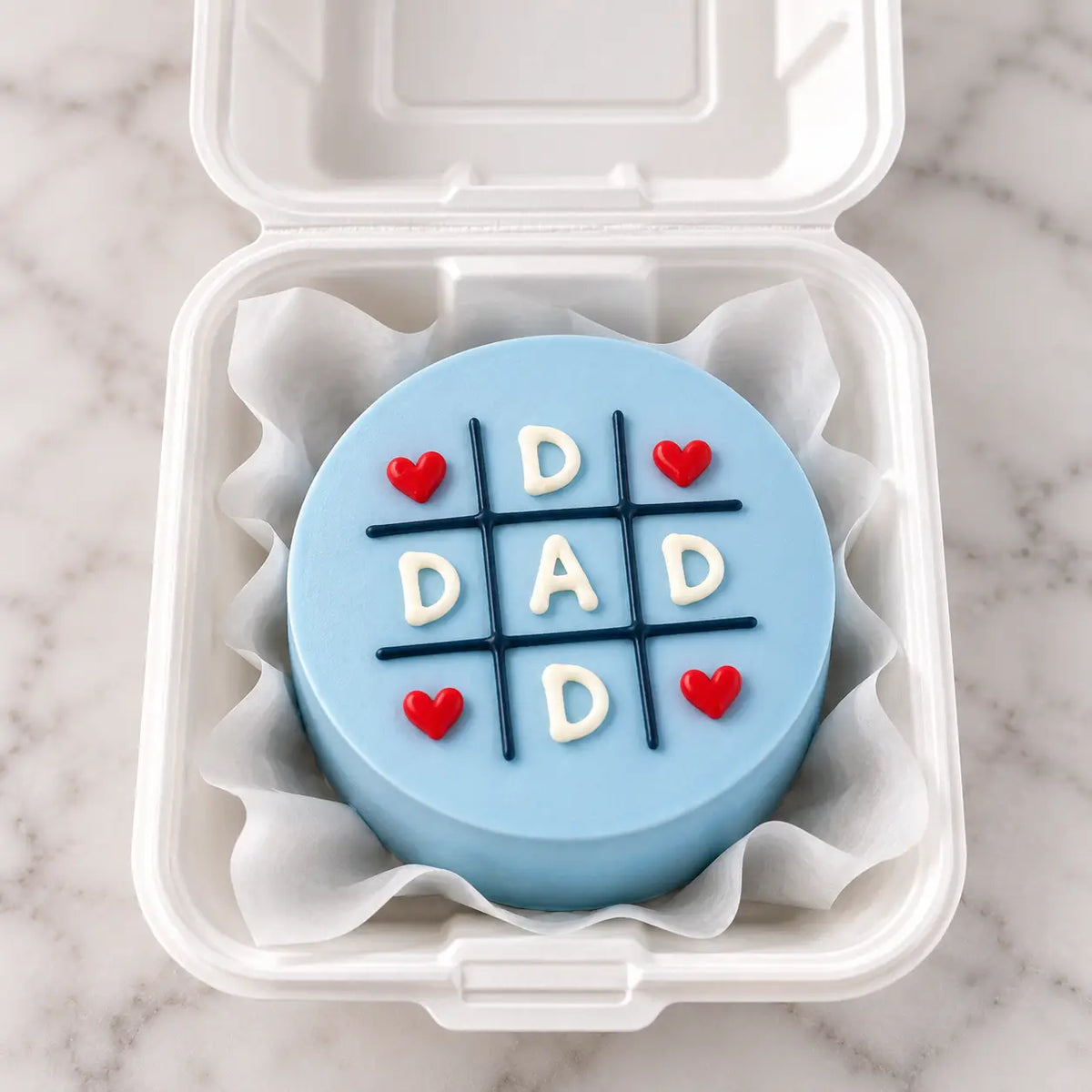 Super Dad Blue Bento Cake