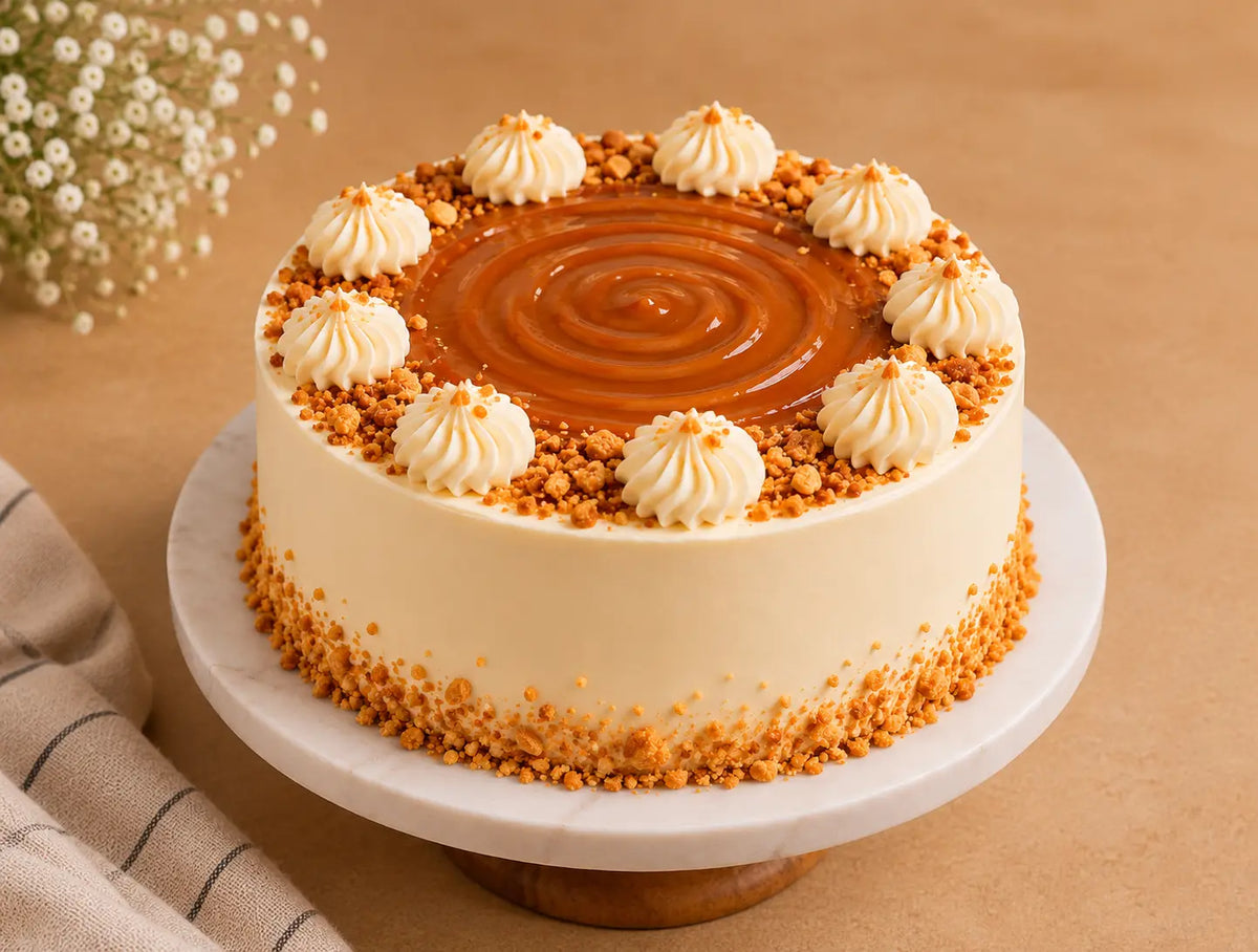 Butterscotch Caramel Crunch Cake