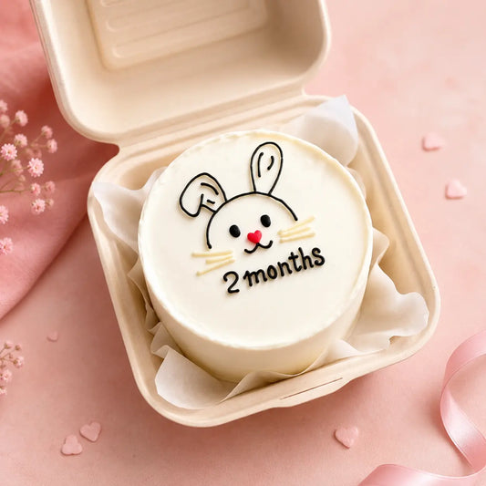 Bunny Milestone Bento Cake
