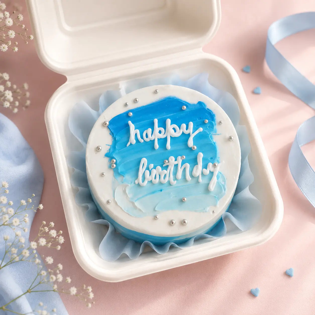 Blue Sky Wishes Bento Cake
