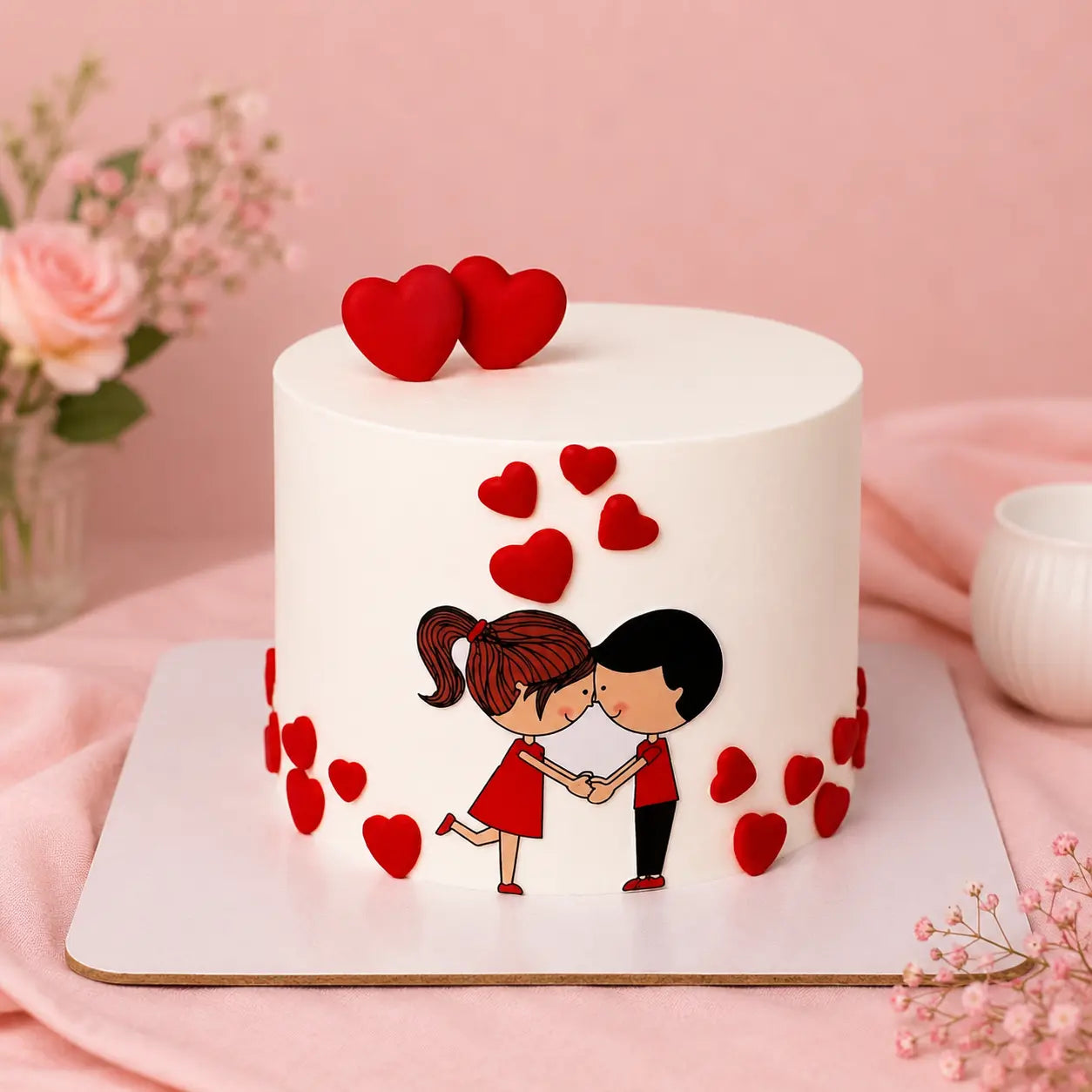 Forever Love Story Cake