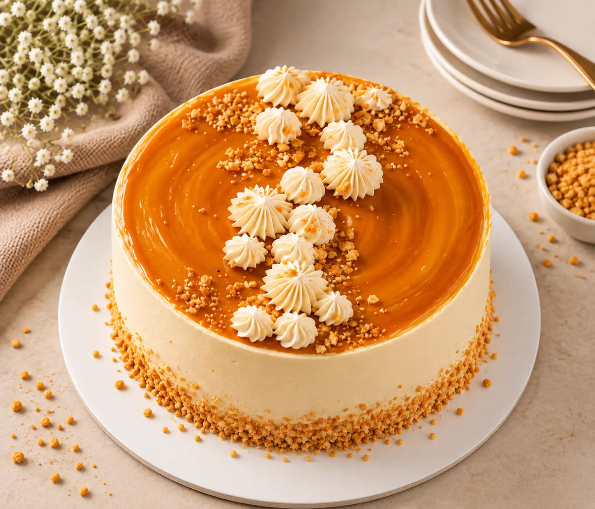 Butterscotch Golden Swirl Cake
