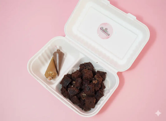 Chocolate Brownie with DIY Chocolate Piping Bags - The Perfect Gift for Lovers (300g)