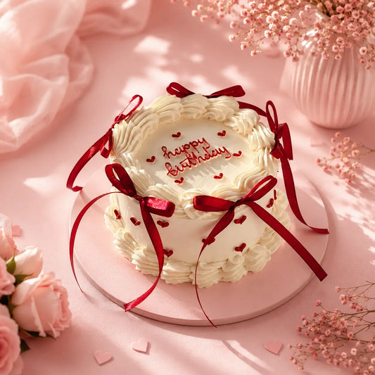 Ruby Ribbon Delight Cake