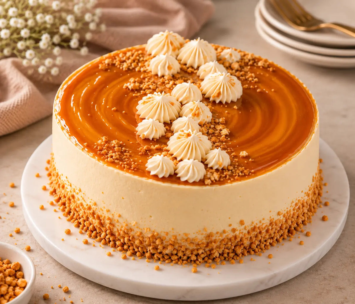 Butterscotch Golden Swirl Cake