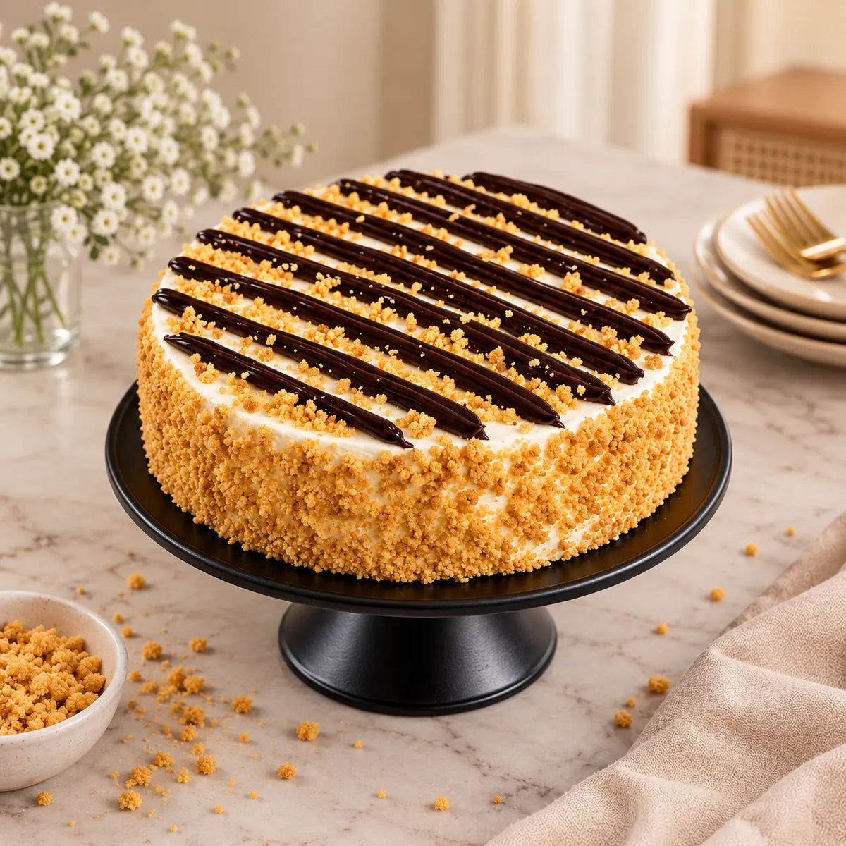Butterscotch Chocolate Crunch Cake