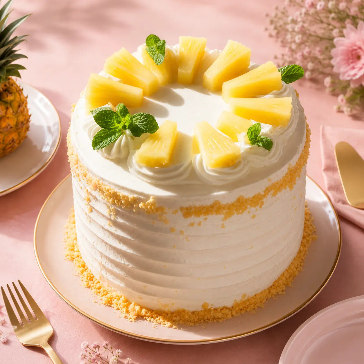 Pineapple Blossom Delight Cake