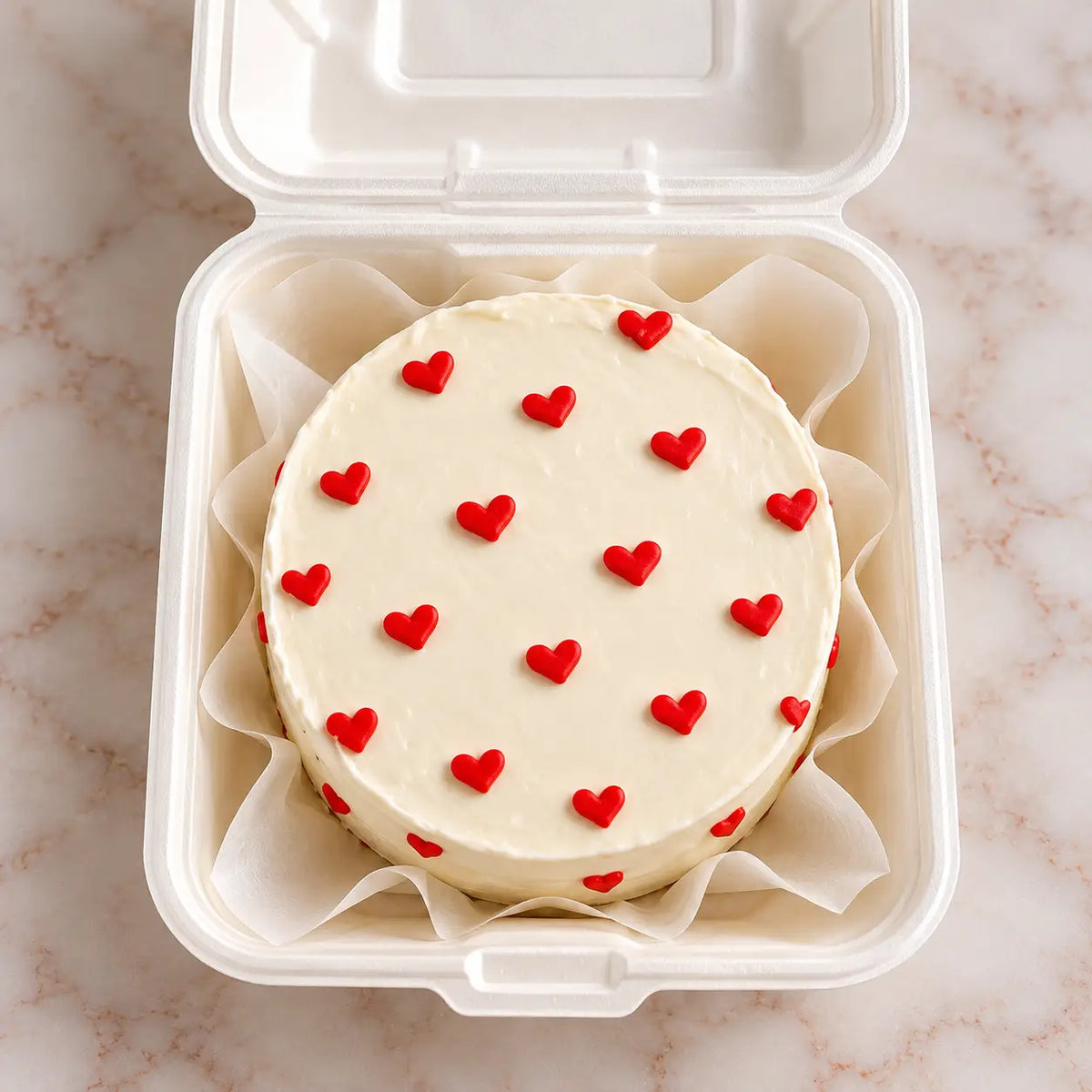 Red Heart Love Bento Cake
