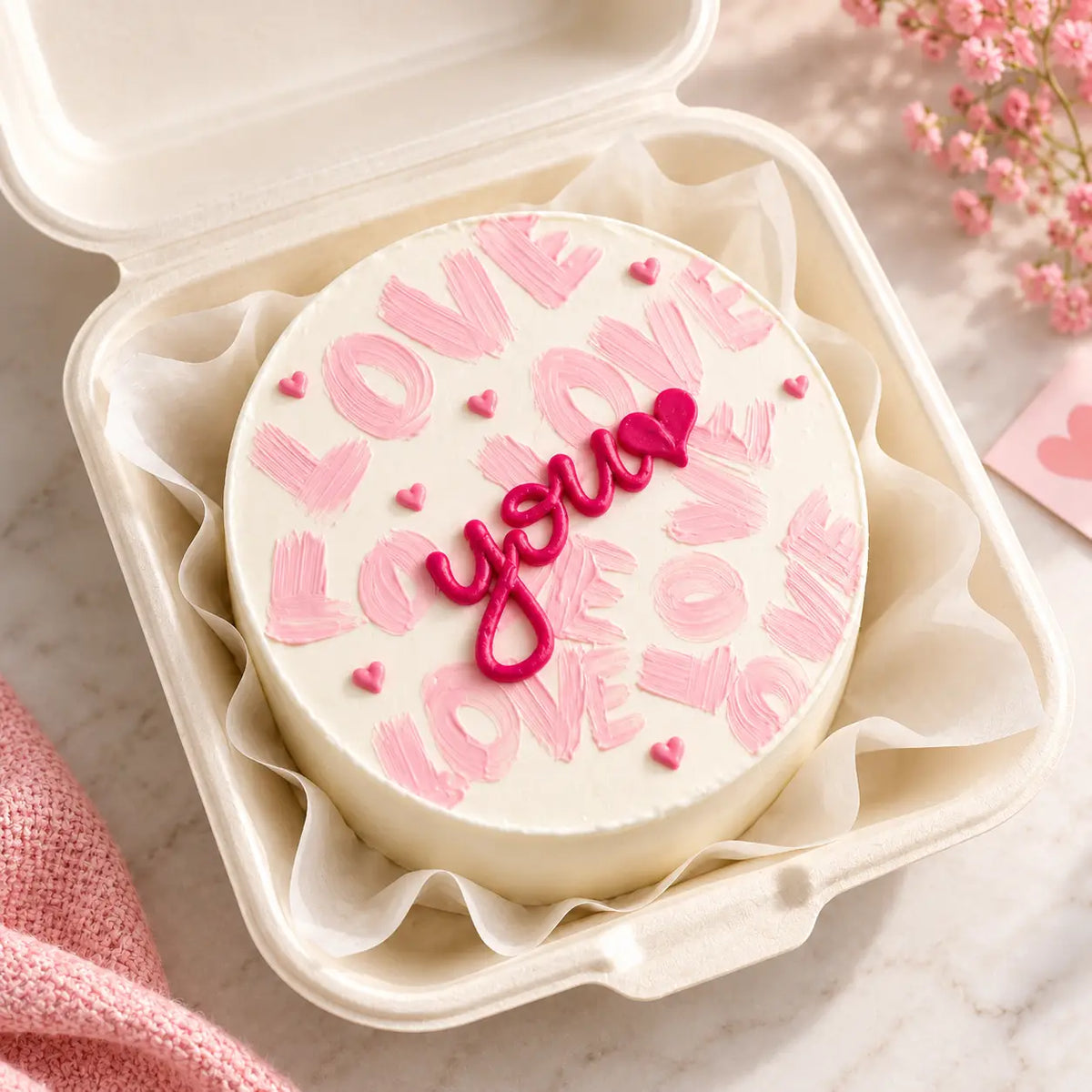 You & Me Love Bento Cake