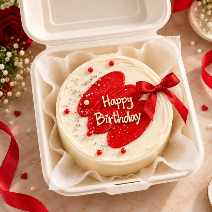 Red Ribbon Birthday Bento Cake