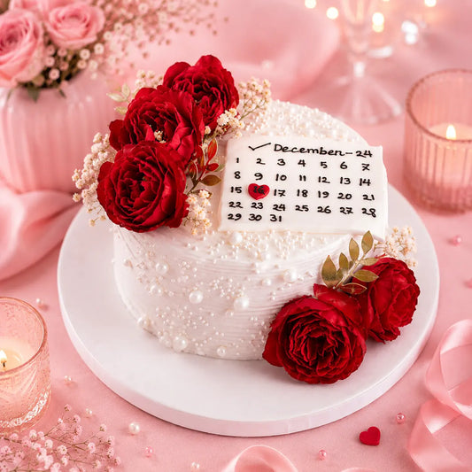 Love Calendar Rose Cake