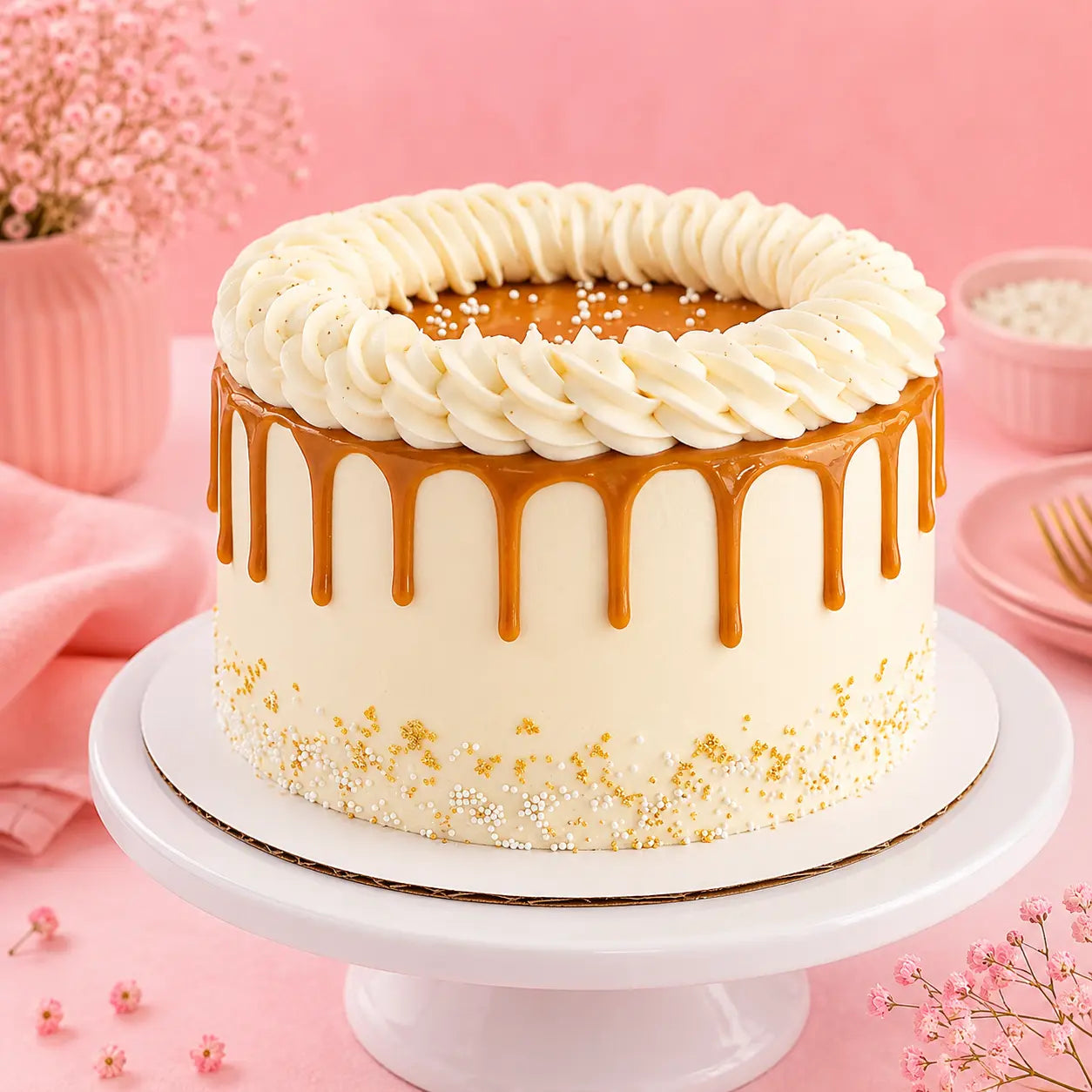 Golden Butterscotch Caramel Cake