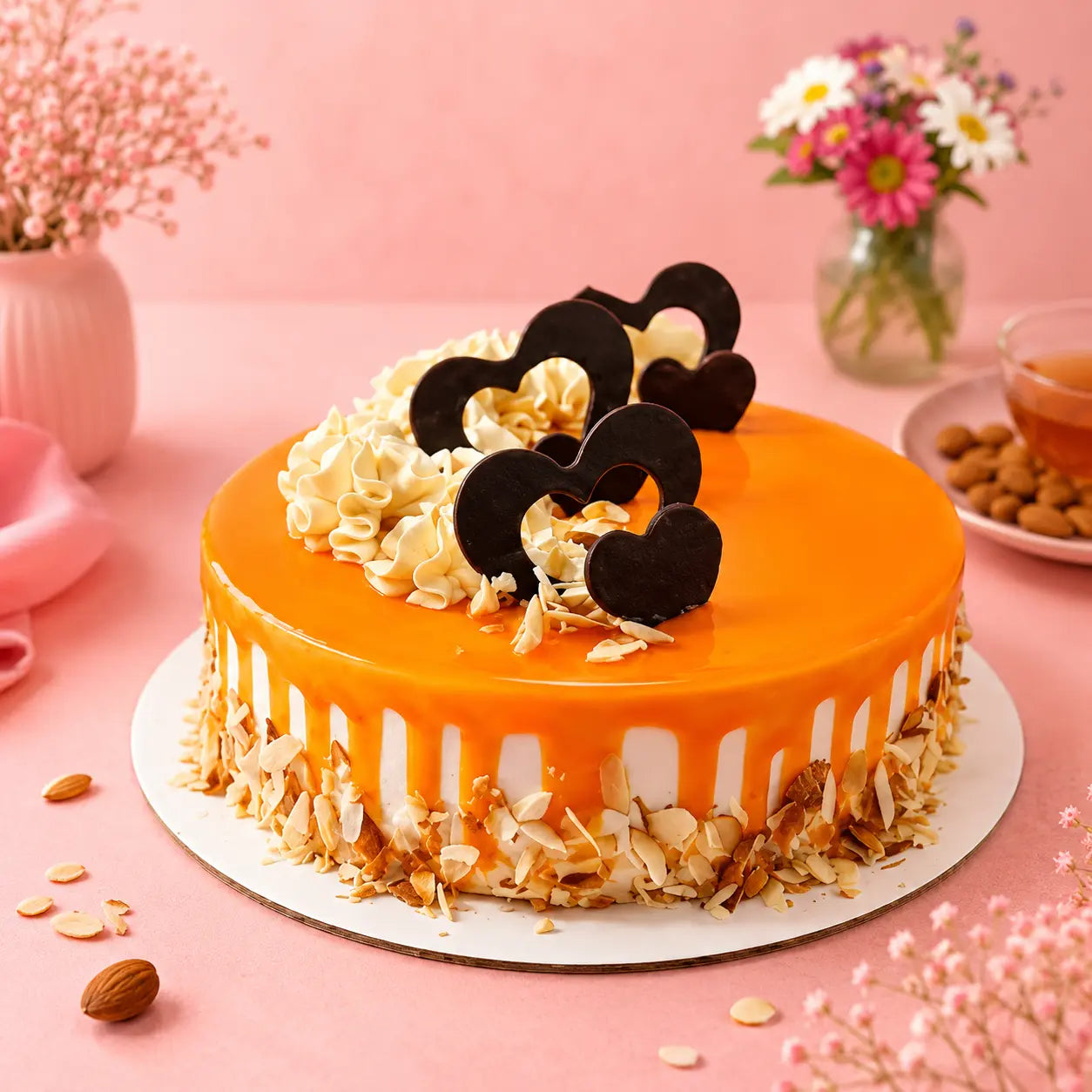 Butterscotch Heart Delight Cake