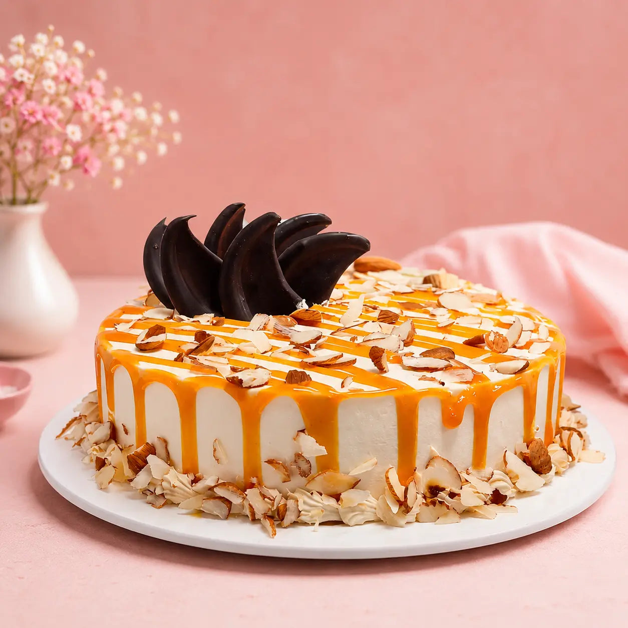 Almond Caramel Butterscotch Cake