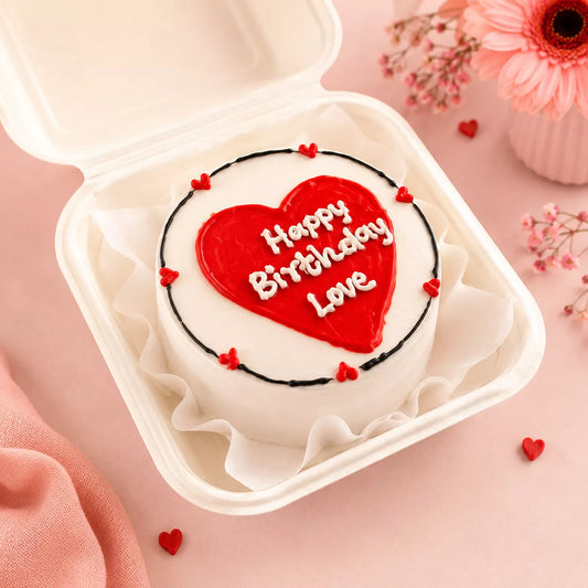 Heart Note Bento Cake