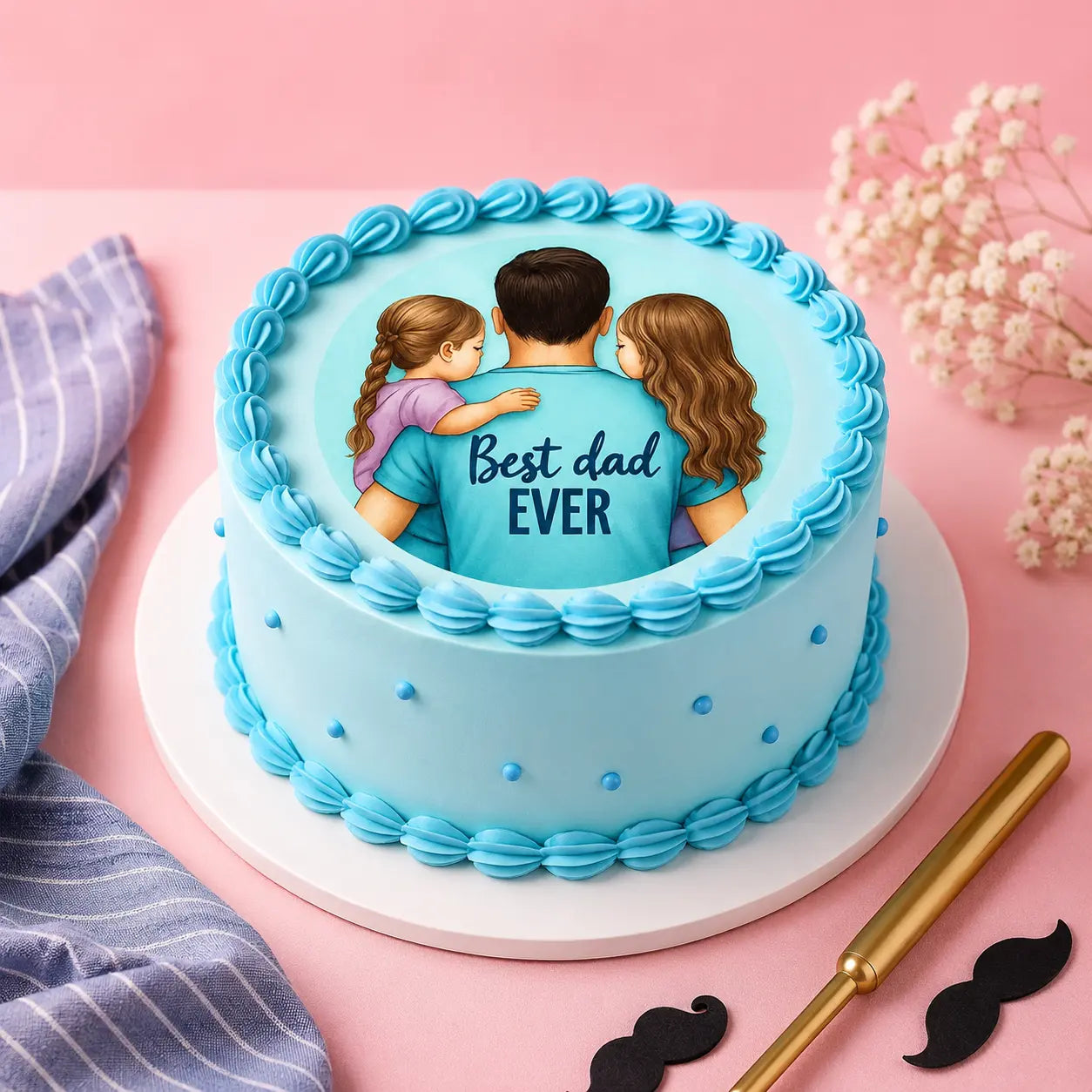 Best Dad Photo Memory Cake