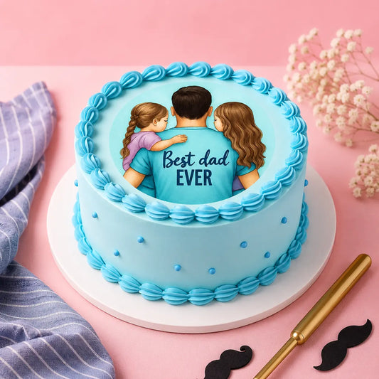 Best Dad Photo Memory Cake