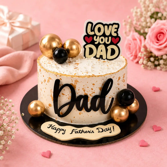 Love You Dad Celebration Cake